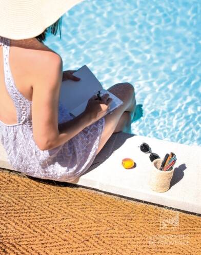 Chemin en coco pur plage piscine