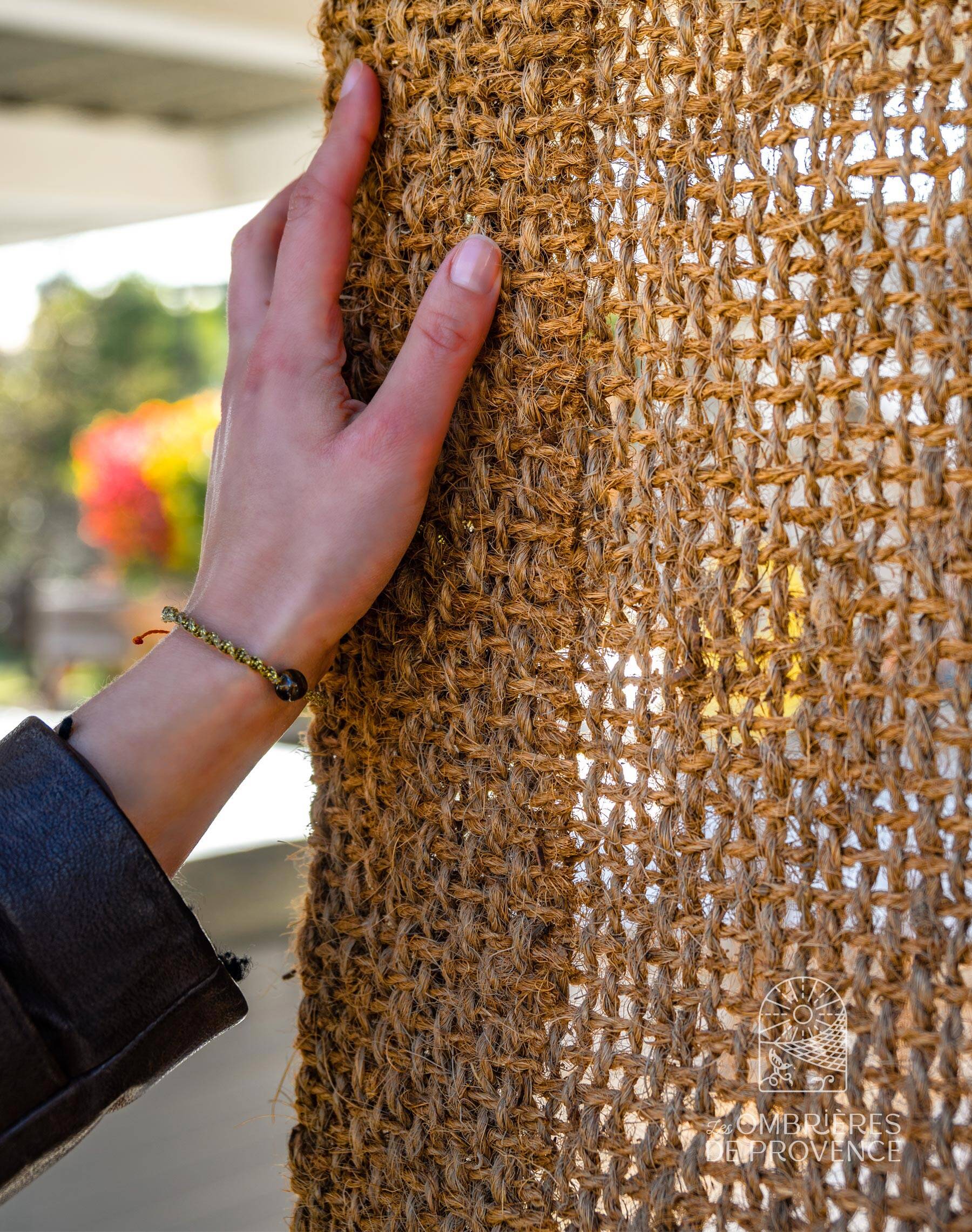Store enrouleur en coco pour terrasse