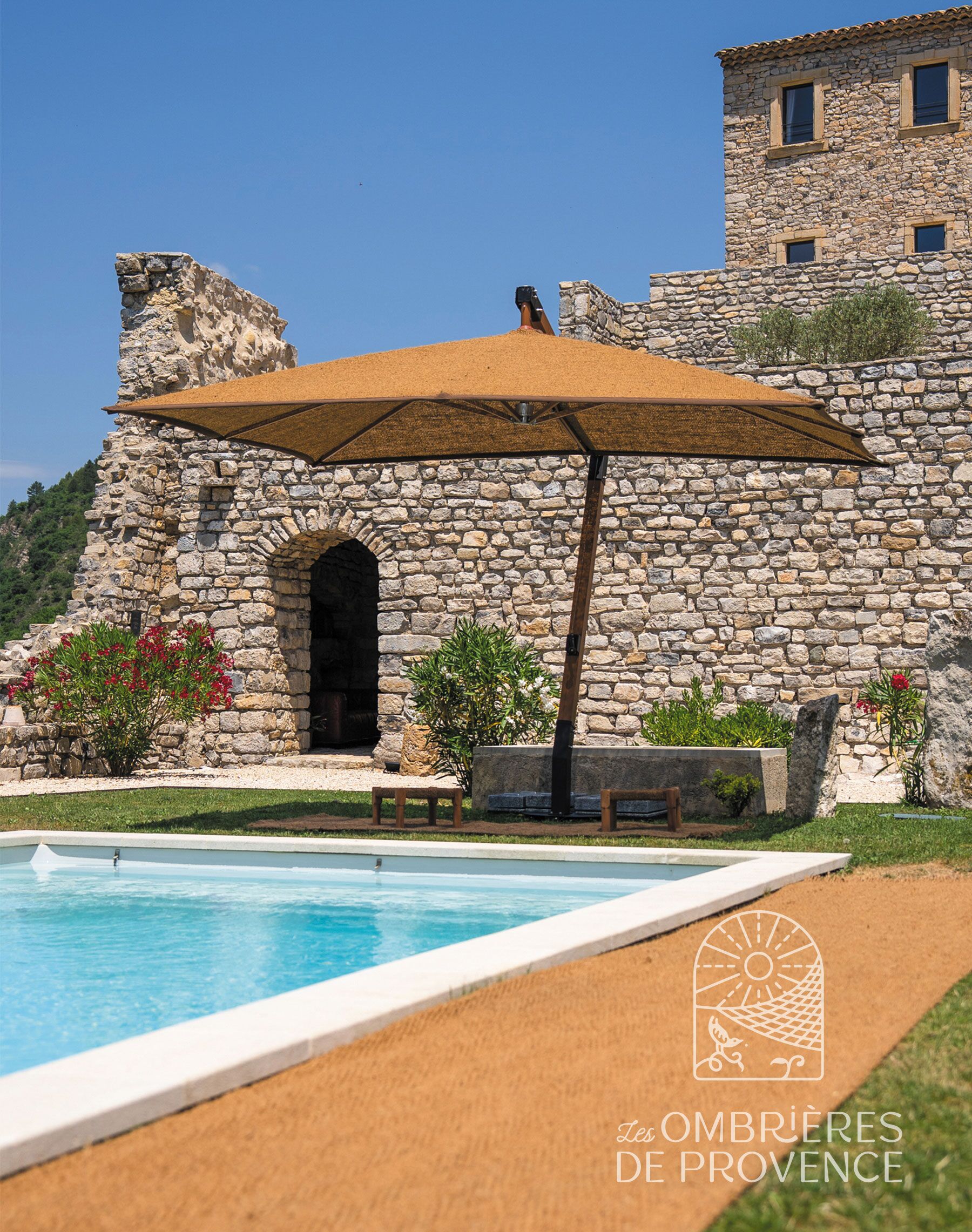 Parasol rectangular desplazado