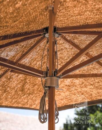 Rechthoekige parasol coco in detail