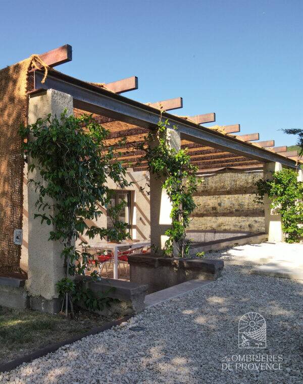 Toile coco pour pergola vue d'ensemble