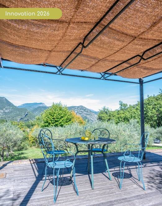 Toile d'ombrage pour pergola à traverses espacées - Coco Robusta