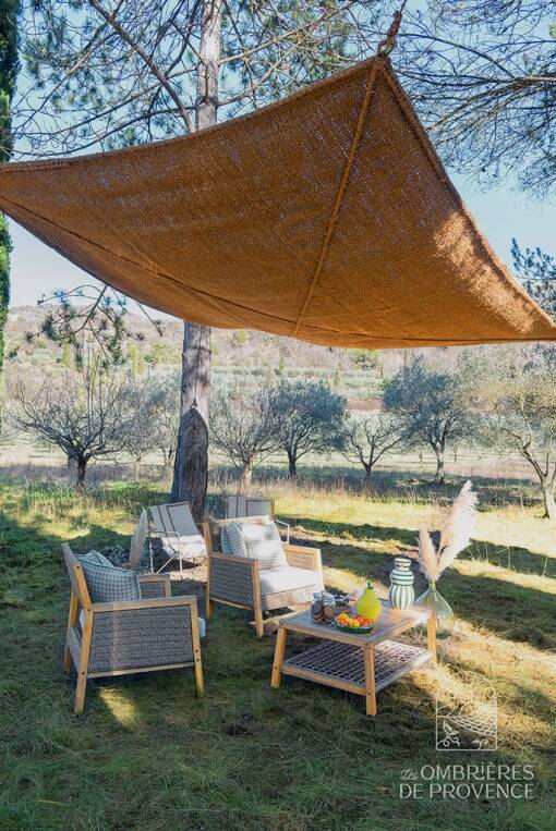 Vela de sombra para colgar de 4 puntos de fijación – Coco Robusta