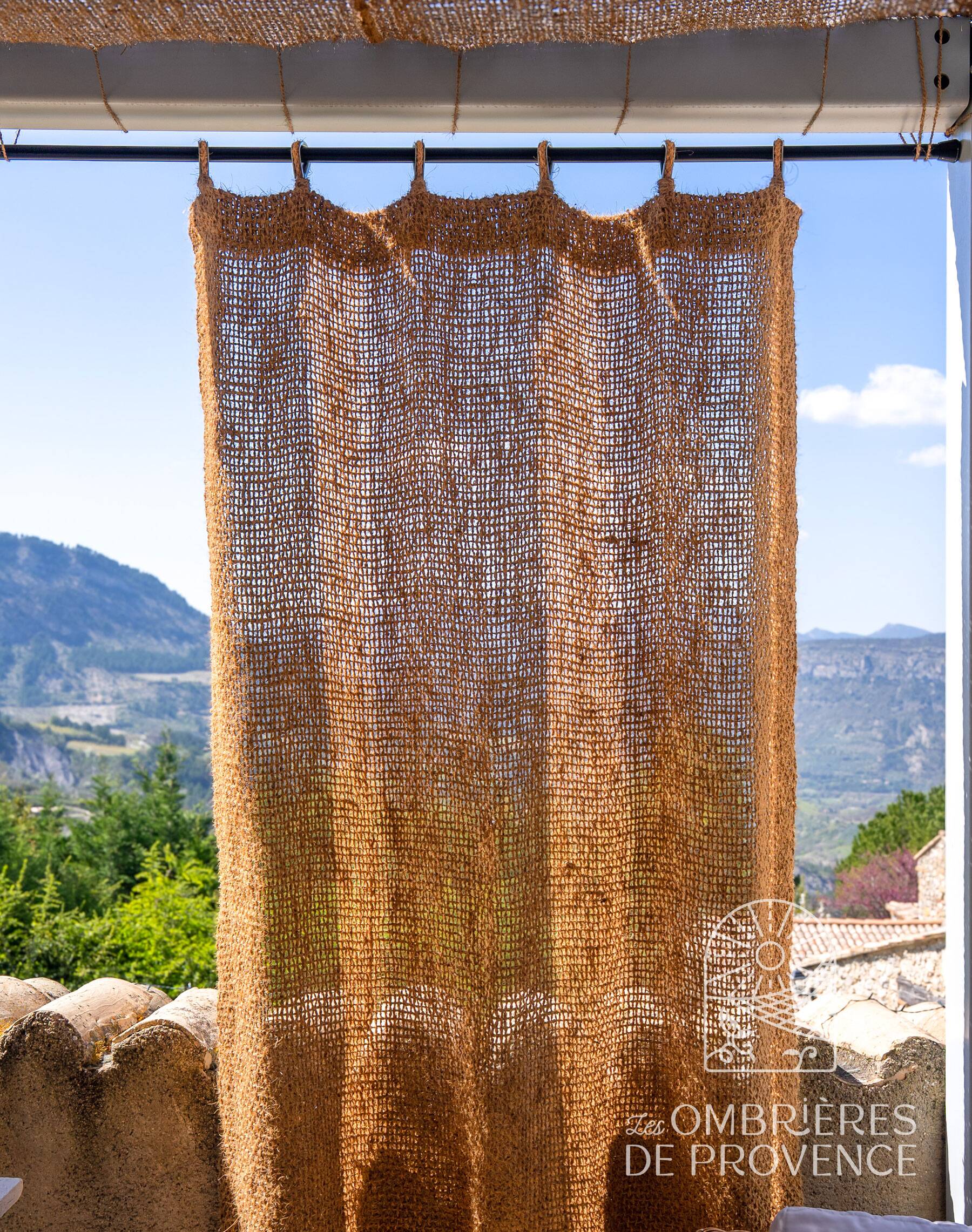 Rideaux coco à boucle de face