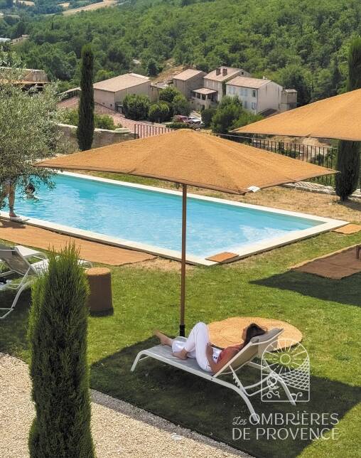 Parasol rectangulaire coco piscine