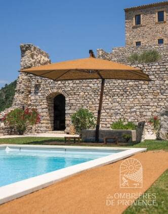 Parasol rectangular desplazado