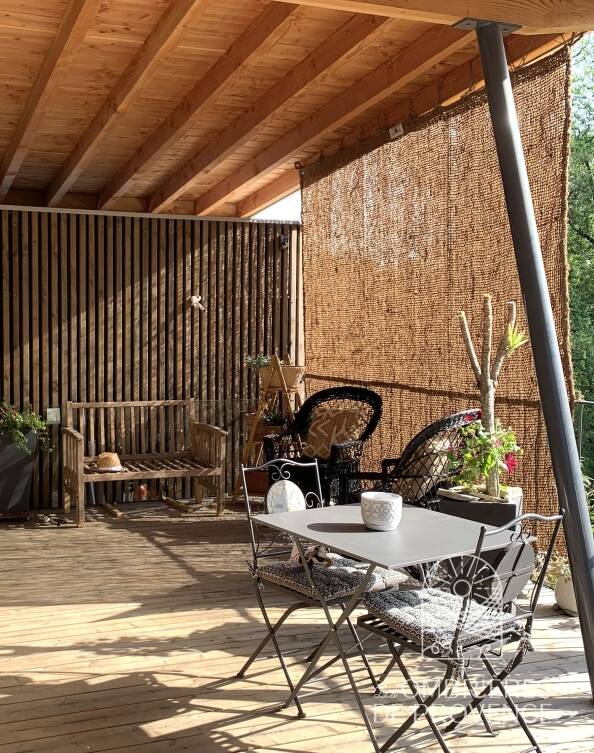 Brise brise vent occultant en coco pour terrasse