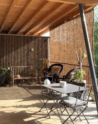 Brise brise vent occultant en coco pour terrasse