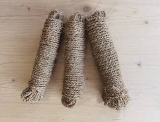 Lot de 3 bobines de corde en fibre de coco