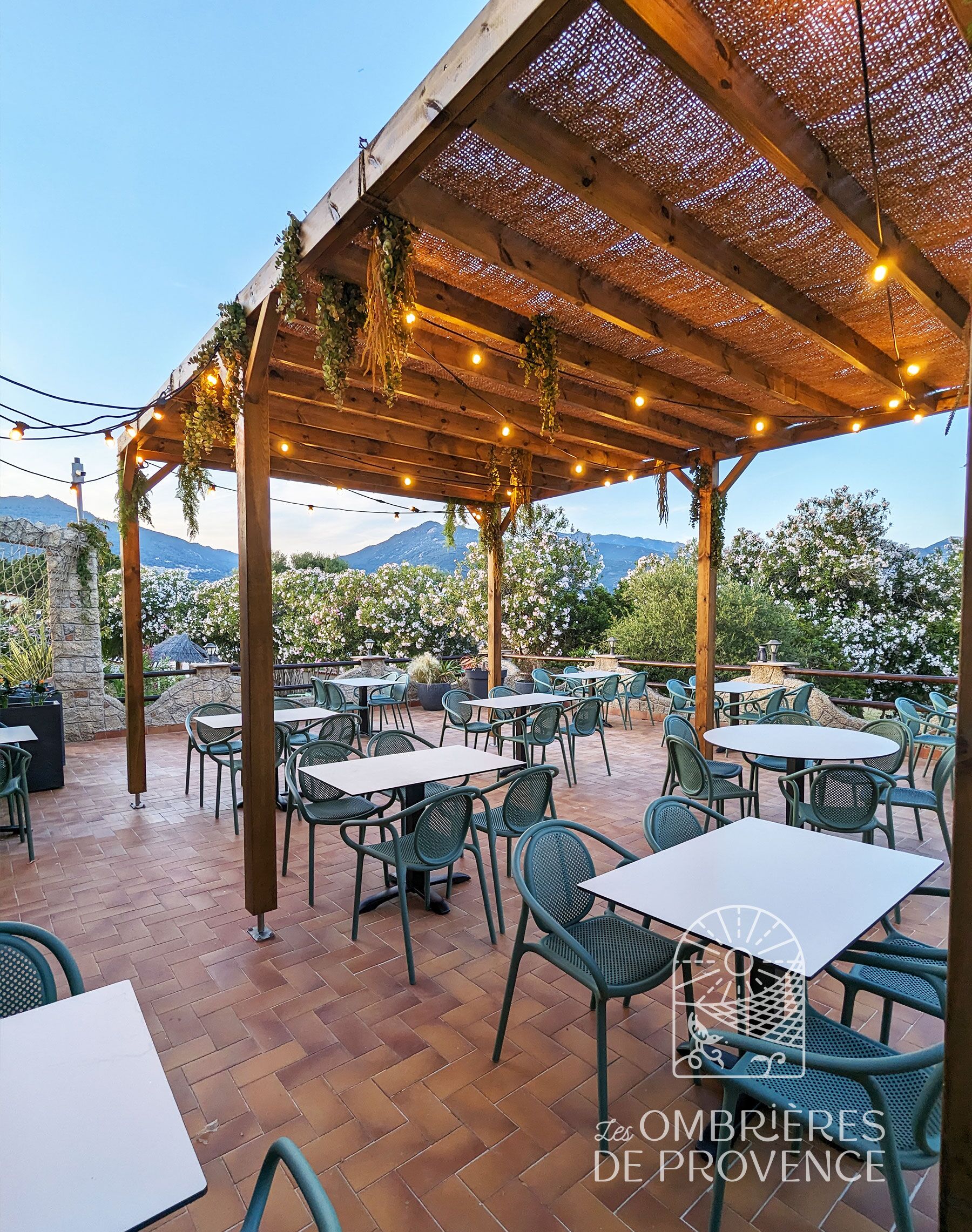 Toile d'ombrage pour pergola en coco naturelle