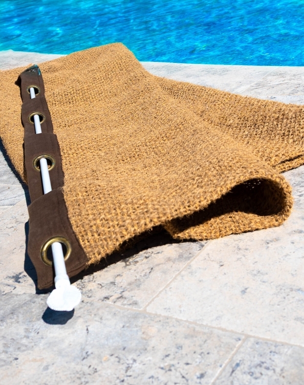 Rideau en coco à œillets pour terrasse