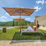 Parasol rectangulaire en fibre de coco