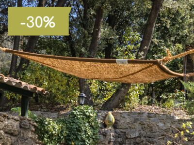 Promo toile d'ombrage en coco premium 4 points d'attache