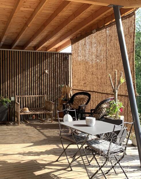 Brise brise vent occultant en coco pour terrasse