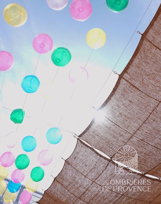 Cocoscherm meervoudig bevestigingspunt op straat