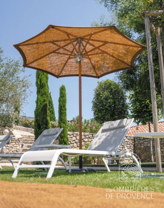 Ronde parasol van kokosvezel