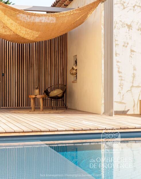 Voile coco à suspendre pool house