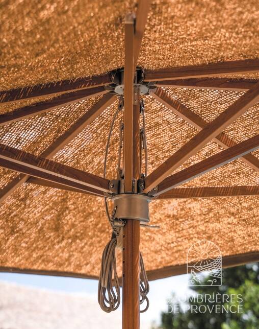 Parasol rectangulaire coco en détail