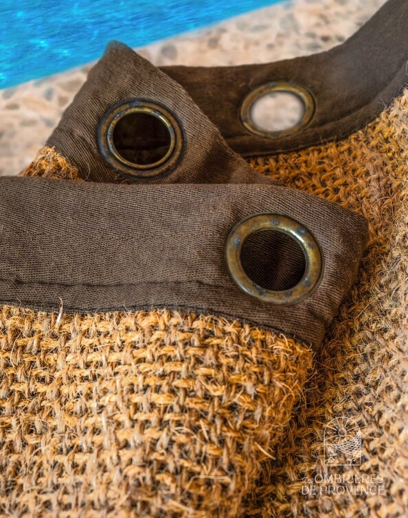 oeillets pour rideaux en fibre de coco